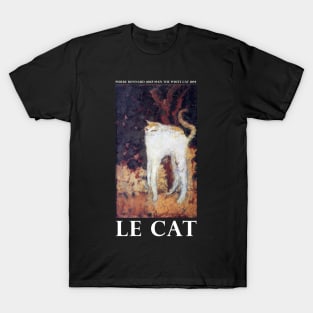 "Le Cat" - Pierre Bonnard (1867-1947) The White Cat 1894 White Captions T-Shirt